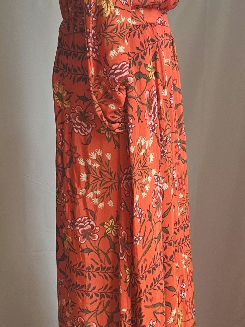 ​LAIA Floral Maxi Dress Boho Cottagecore Long Sleeve Orange Size XS - Picture 6 of 16
